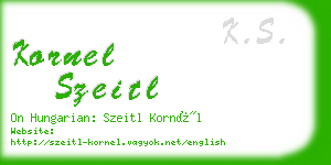 kornel szeitl business card